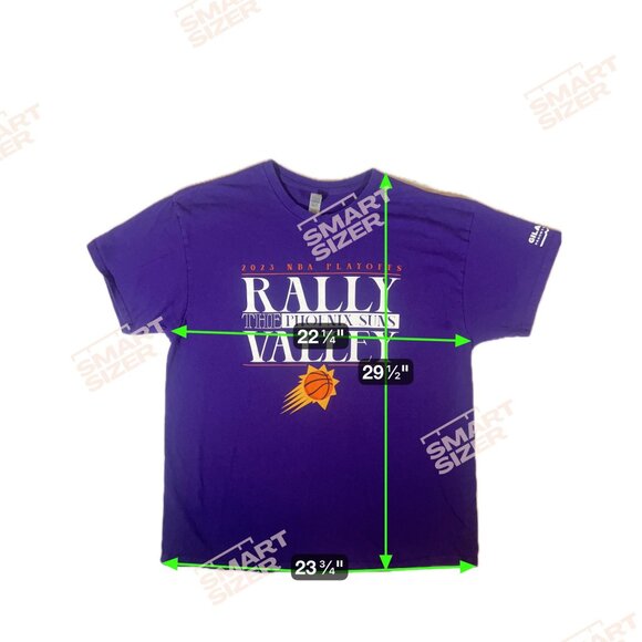 2023 NBA Playoffs Phoenix Suns Rally The Valley T-Shirt XL 100% Cotton Purple - Picture 3 of 6